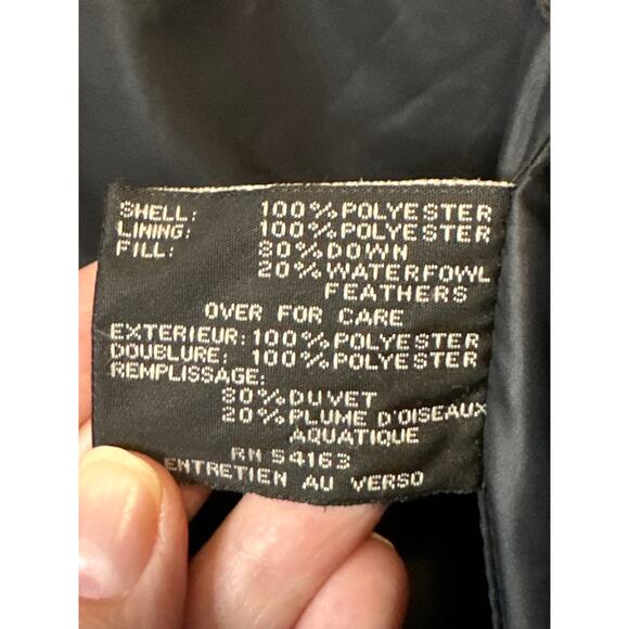 Cole Haan Black Down Midi Puffer Coat Jacket Size Small - Picture 16 of 16